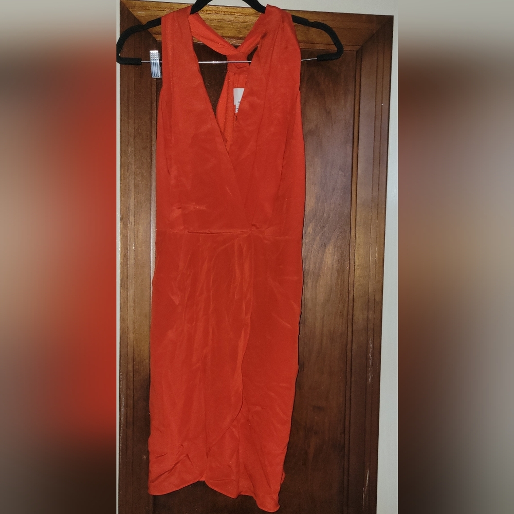 Greylin Orange Sheath Cocktail Dress #4S